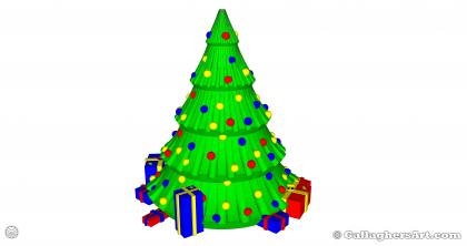  from 3d Printed Multi-part Christmas Tree GallaghersArt_gallaghersart_xtree_43_1x.jpg - Version# 43 4x Color Single Tree