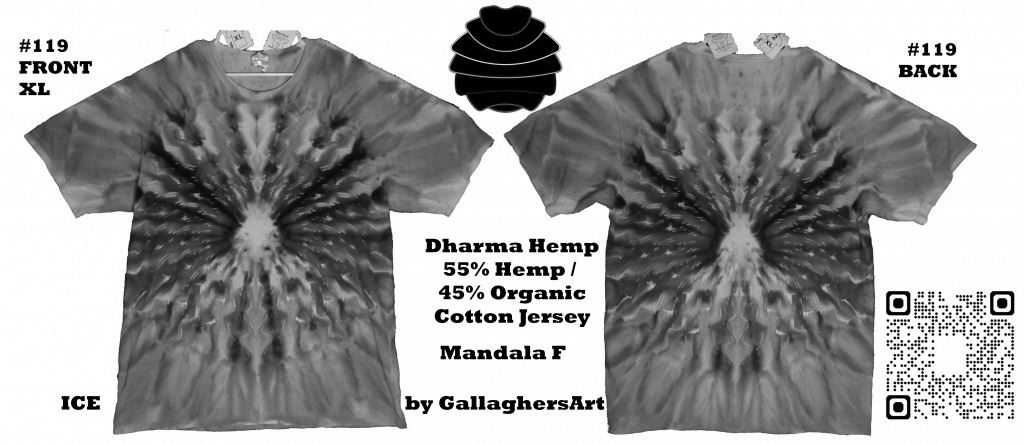 119 ga from Tie Dyenied #119 2XL Mandala Hemp and Organic Ringspun Cotton 7.5 oz T-Shirt GallaghersArt_119_ga.jpg - #119 This Item is For Sale on Etsy.  2XL Mandala Hemp and Organic Ringspun Cotton 7.5 oz T-Shirt