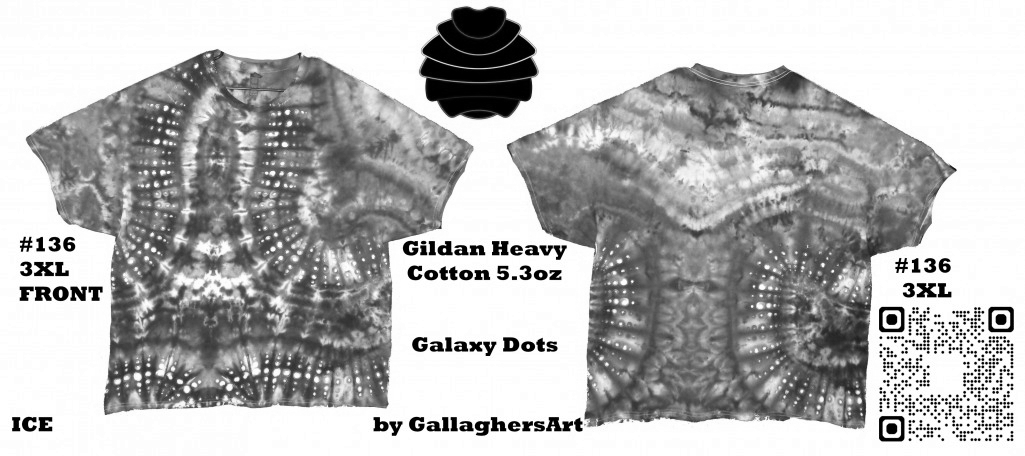 136 ga from Tie Dyenied #136 3XL Large, Galaxy Dots. Gildan Heavy Cotton 5.3oz GallaghersArt_136_ga.jpg - #136 3XL Gildan Heavy Cotton 5.3oz. For Sale on Etsy