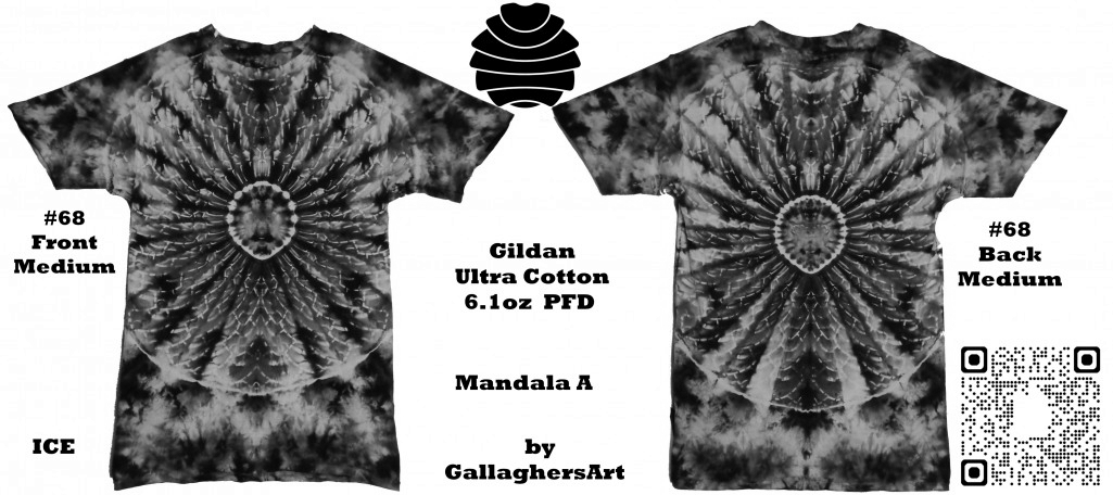 68 ga from Tie Dyenied #68 M  Mandala v1 Front and Back ICE Tie Dye Shirt PFD Ultra Cotton GallaghersArt_68_ga.jpg - #68 M This Item is For Sale on Etsy.  M Mandala v1