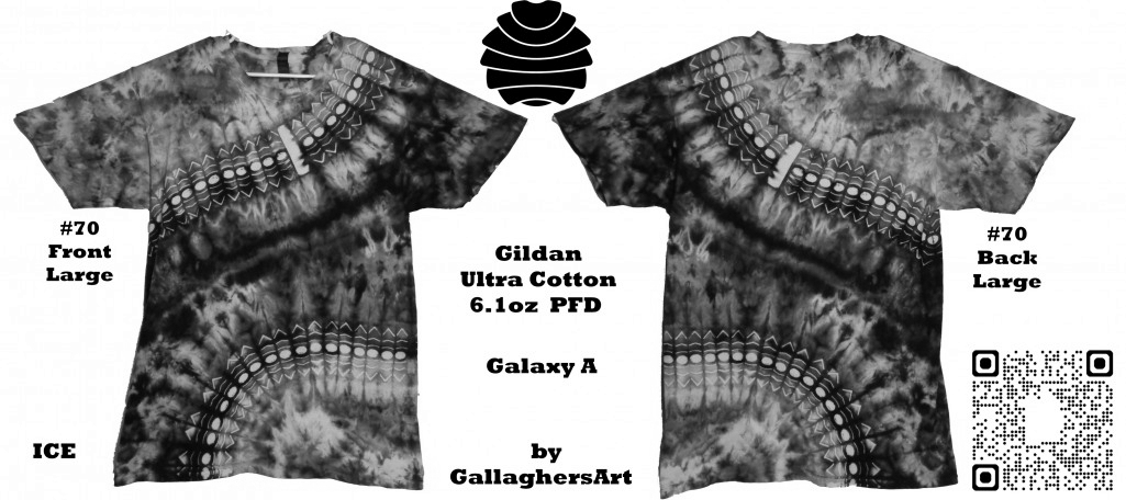 70 ga from Tie Dyenied #70 Large Dual Galaxy v1, Totally Unique Handmade, new Gildan Ultra Cotton 6.1oz PFD GallaghersArt_70_ga.jpg - #70 This Item is For Sale $77. on Etsy,  L Galaxy v1Gildan Ultra Cotton 6.1oz, PFD