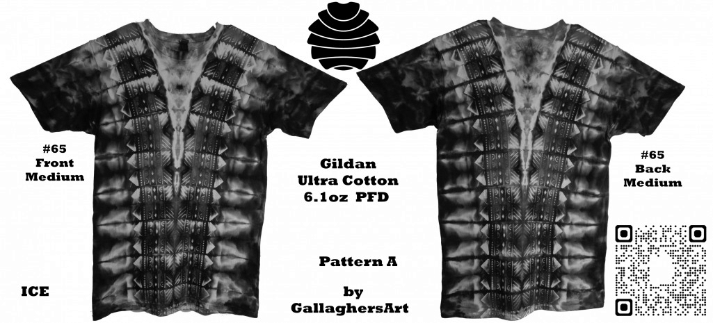 65 ga from Tie Dyenied #65 Medium, Pattern A  Tie Dye, Gildan Ultra Cotton 6.1oz, PFD GallaghersArt_65_ga.jpg -  #65 Medium ICE Pattern A v1 This Item is For Sale On Etsy