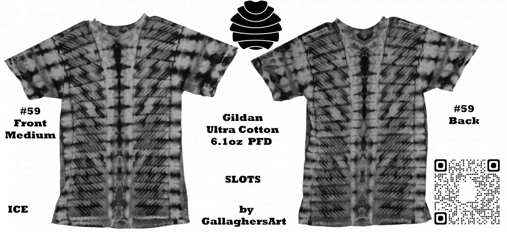 59 ga from Tie Dyenied #59 Slots v1 Front and Back Medium Tie Dye Shirt GallaghersArt_59_ga.jpg - #59 This Item is Currently For Sale on Etsy  M Gildan Ultra Cotton 6.1oz, PFD.