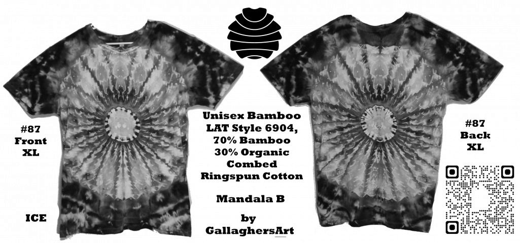 87 ga from Tie Dyenied #87 XL Mandala v3, Unisex Bamboo / Ringspun Cotton 5.3oz GallaghersArt_87_ga.jpg - #87 This Item is For Sale on Etsy,  XL Mandala v3, Unisex Bamboo / Ringspun Cotton 5.3ozv.