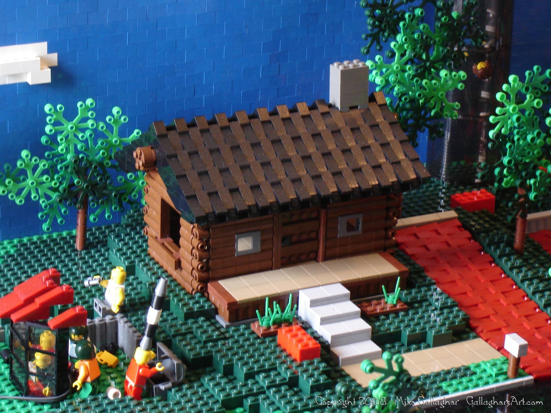 lego log cabin