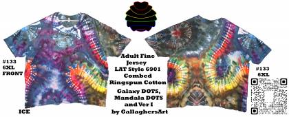 Gallaghersart 133 ga-2 from Tie Dyenied #133 6X Large Galaxy Dots, Mandala's, LAT Style 6901 Combed Ringspun Cotton gallaghersart_133_ga-2.jpg - #133 6XL