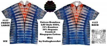 127 ga from Tie Dyenied #127 Large Hive, Unisex Bamboo / Ringspun Cotton 5.3oz 127_ga.jpg - #127 L Currently for Sale on Etsy