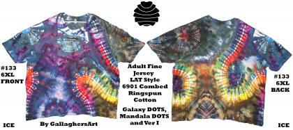 133 ga from Tie Dyenied #133 6X Large Galaxy Dots, Mandala's, LAT Style 6901 Combed Ringspun Cotton 133_ga.jpg - #133 6XL For Sale on Etsy