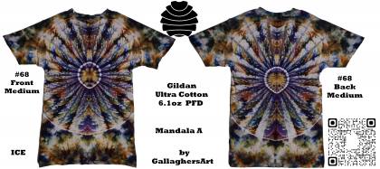 68 ga from Tie Dyenied #68 M  Mandala v1 Front and Back ICE Tie Dye Shirt PFD Ultra Cotton GallaghersArt_68_ga.jpg - #68 M This Item is For Sale on Etsy.  M Mandala v1