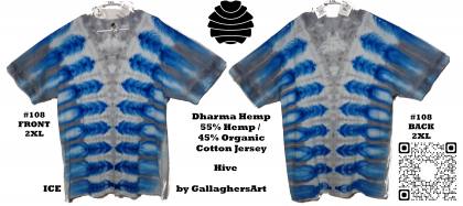 Gallaghersart 108 ga from Tie Dyenied #108 2XL Hive, Hemp and Organic Cotton 7.5 oz T-Shirt gallaghersart_108_ga.jpg - #108 2XL