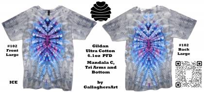 Gallaghersart 102 ga from Tie Dyenied #102 L Mandala with Tri, Gildan Ultra Cotton 6.1oz, PFD gallaghersart_102_ga.jpg - #102 Large