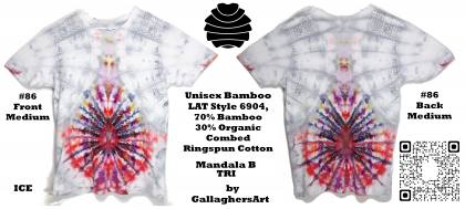 Gallaghersart 86 ga from Tie Dyenied #86 XL Mandala with Tri, Unisex Bamboo / Ringspun Cotton 5.3oz gallaghersart_86_ga.jpg - #86 XL