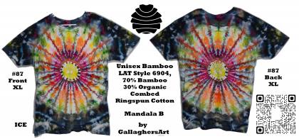 87 ga from Tie Dyenied #87 XL Mandala v3, Unisex Bamboo / Ringspun Cotton 5.3oz 87_ga.jpg - #87 This Item is For Sale on Etsy,  XL Mandala v3, Unisex Bamboo / Ringspun Cotton 5.3ozv.