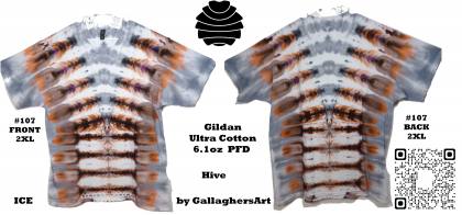 Gallaghersart 107 ga from Tie Dyenied #107 2XL Hive, Gildan Ultra Cotton 6.1oz, PFD New Handmade Totally Unique gallaghersart_107_ga.jpg - #107 2XL