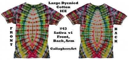 Gallaghersart 43 esm from Tie Dyenied #43 Sativa v1 Front, Back, Arms Large Tie Dye Shirt gallaghersart_43_esm.jpg - #43 Large