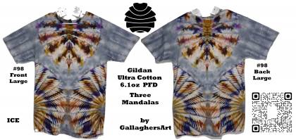 Gallaghersart 98 ga from Tie Dyenied #98 L Mandala x3, Dots, Gildan Ultra Cotton 6.1oz, PFD gallaghersart_98_ga.jpg - #98 Large