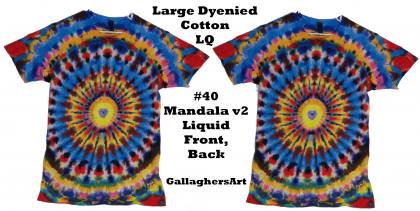 #40 from Tie Dyenied #40 Large Mandala v2 Front and Back Gildan Ultra Cotton 6.1oz, PFD GallaghersArt_40_esm.jpg - #40 This Item is For Sale $67.00 on Etsy. Gildan Ultra Cotton 6.1oz, PFD