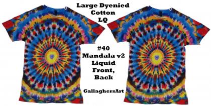 Gallaghersart 40 esm from Tie Dyenied #40 Large Mandala v2 Front and Back Gildan Ultra Cotton 6.1oz, PFD gallaghersart_40_esm.jpg - #40 Large