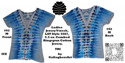Gallaghersart 92 ga from Tie Dyenied #92 M TRI Mini, Ladies V-neck, 5.5 oz Combed Ringspun Cotton gallaghersart_92_ga.jpg - #92 Medium