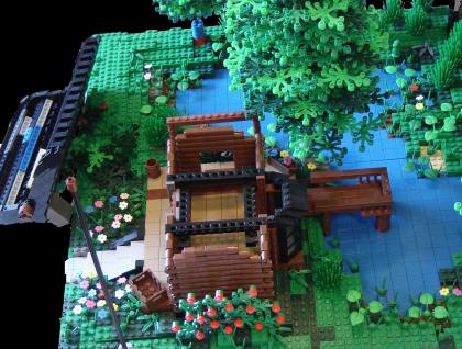 Gallaghersart lc 090330 a from LEGO Log Cabin version 5 gallaghersart_lc_090330_a.jpg - Complete LEGO Log Cabin scene with roof removed