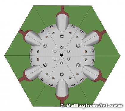 Top view of Multifamily Dome from MultiFamily Dome in 3D DOME_V8_frame_full_top.jpg - Top view of Multifamily Dome