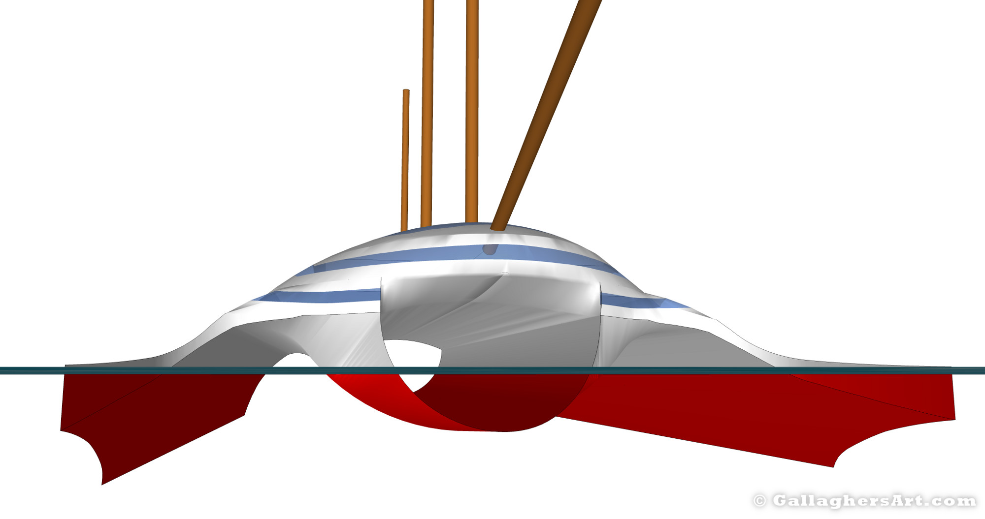Gallaghersart sail 10e sm from Multi Hull Tall Ship Idea  - Below Water Line