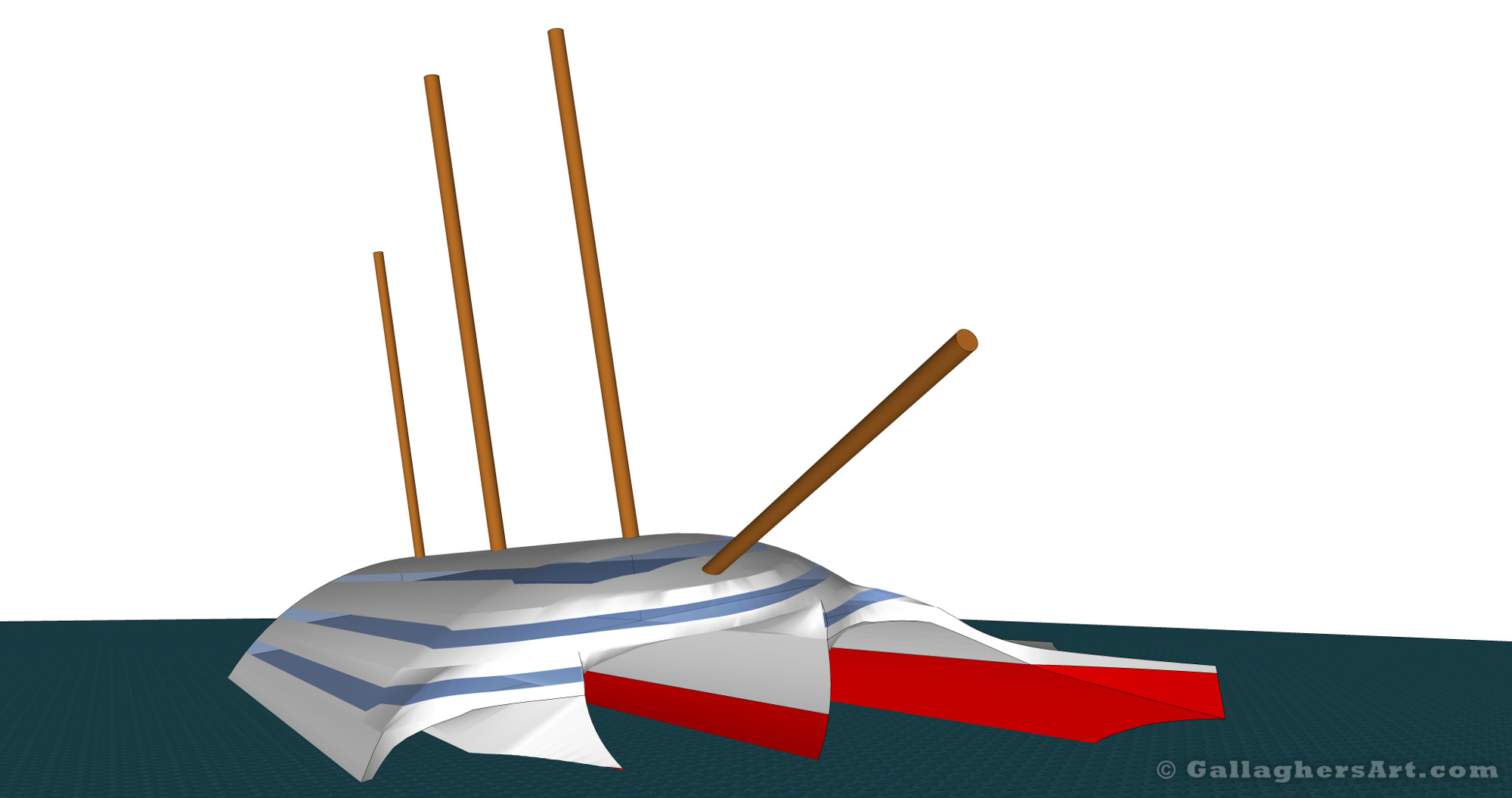 Gallaghersart sail 10h sm from Multi Hull Tall Ship Idea  - Maximum Tilt