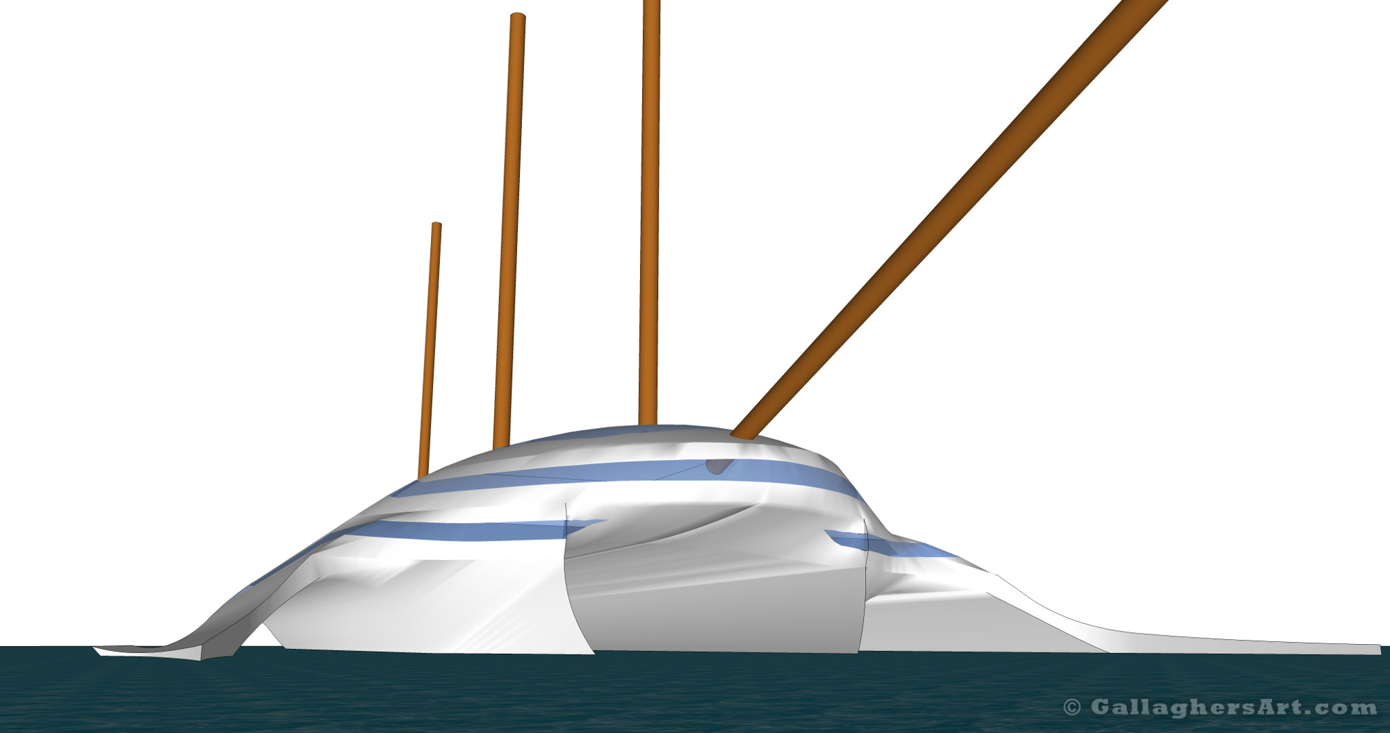 Gallaghersart sail 10o sm from Multi Hull Tall Ship Idea 