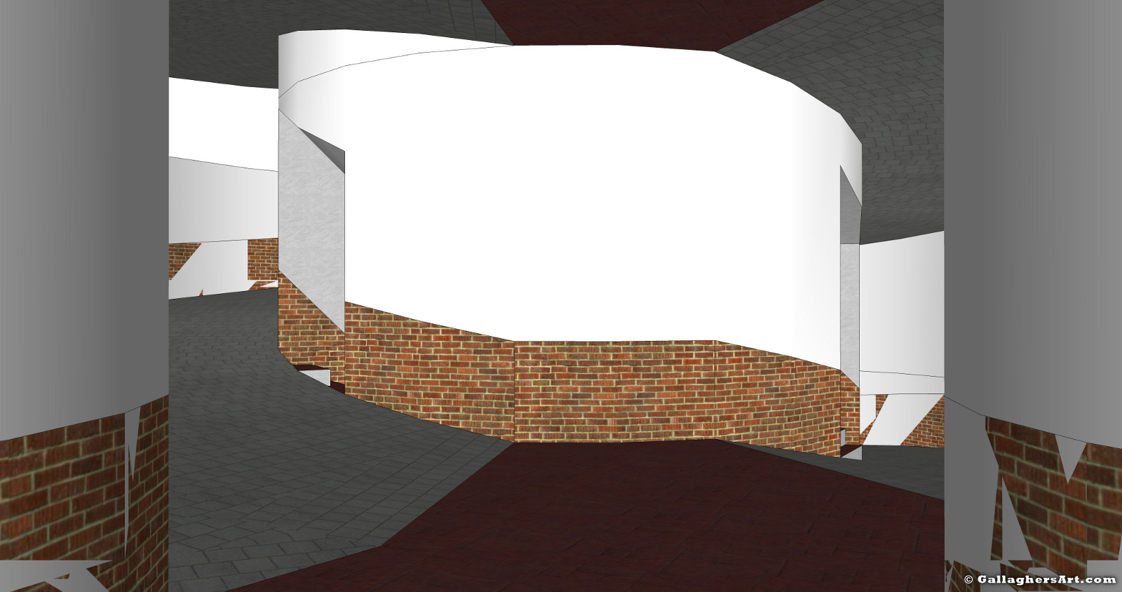 Gallaghersart ramp shaft 05f from Elevators and more idea  - View of center ramp and access points to center staircases