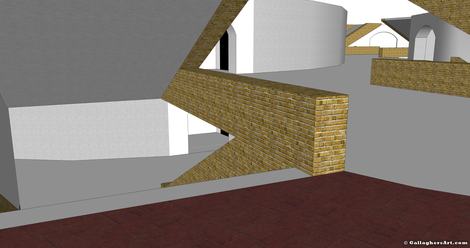 Gallaghersart ramp shaft 05m from Elevators and more idea  - View from one of the main staircases