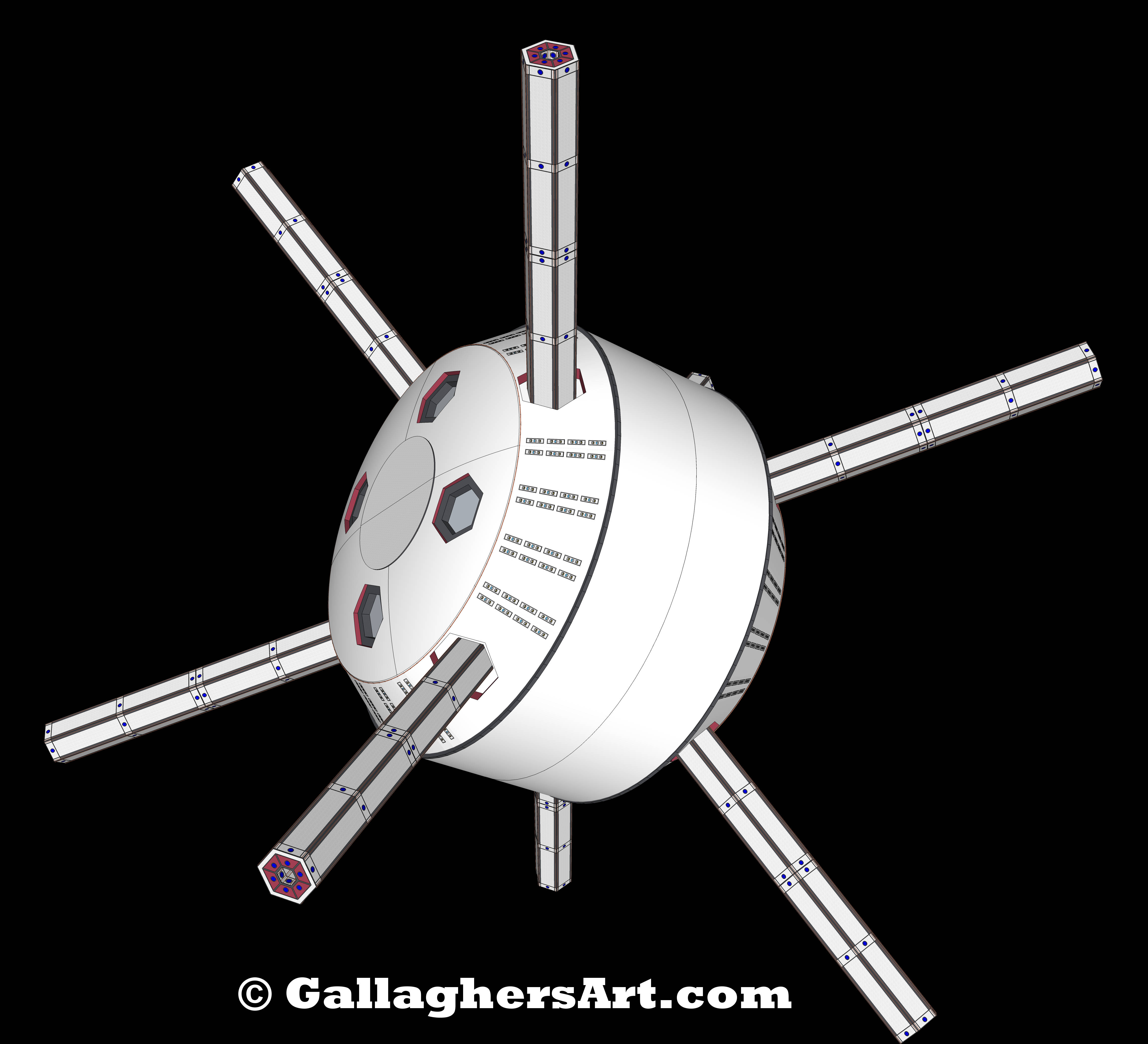 Gallaghersart hub 14 1 from Update on my Space Travel Idea 