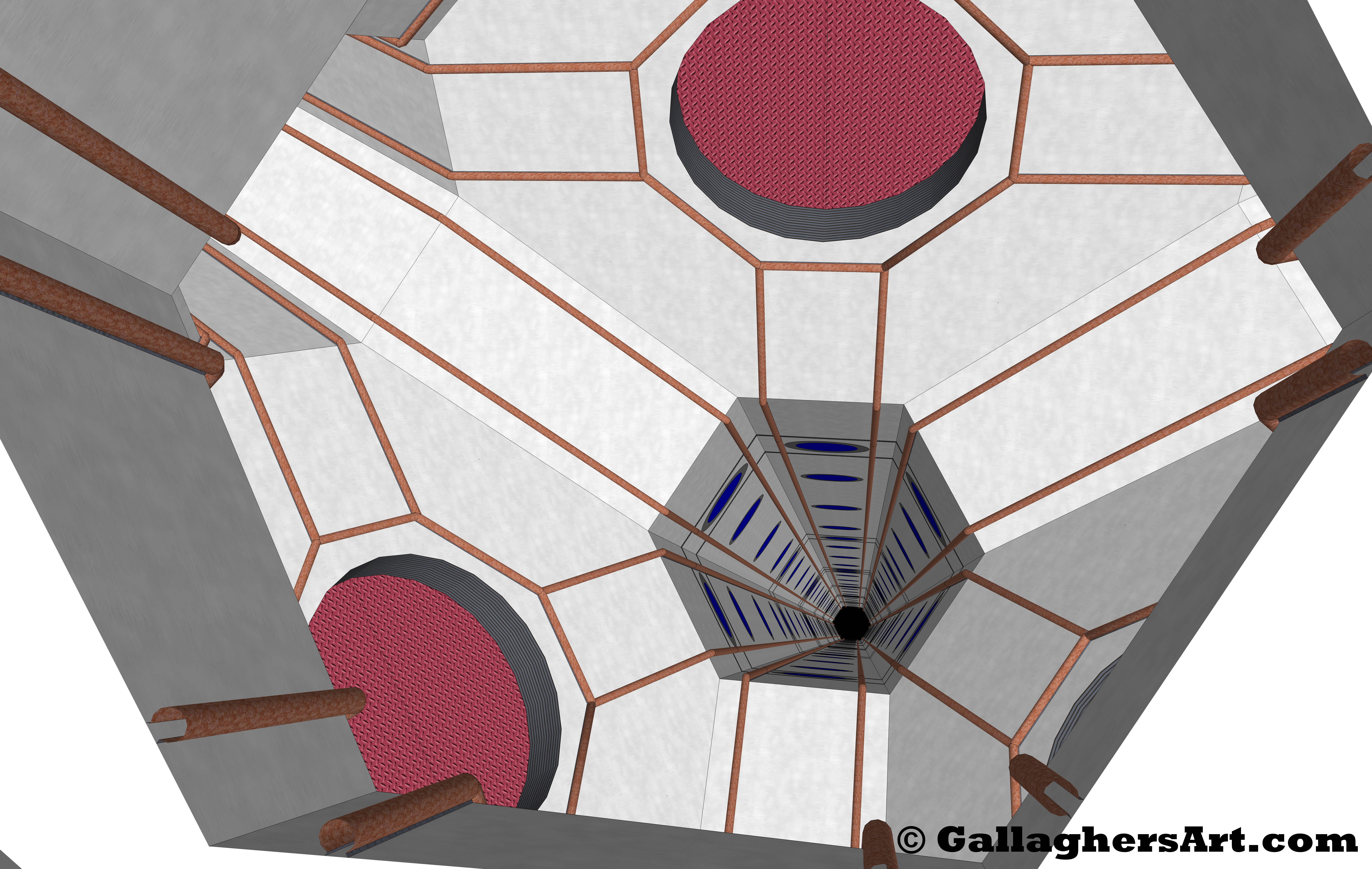 Gallaghersart hub 14 5 from Update on my Space Travel Idea  - View from the inside of a junction hub