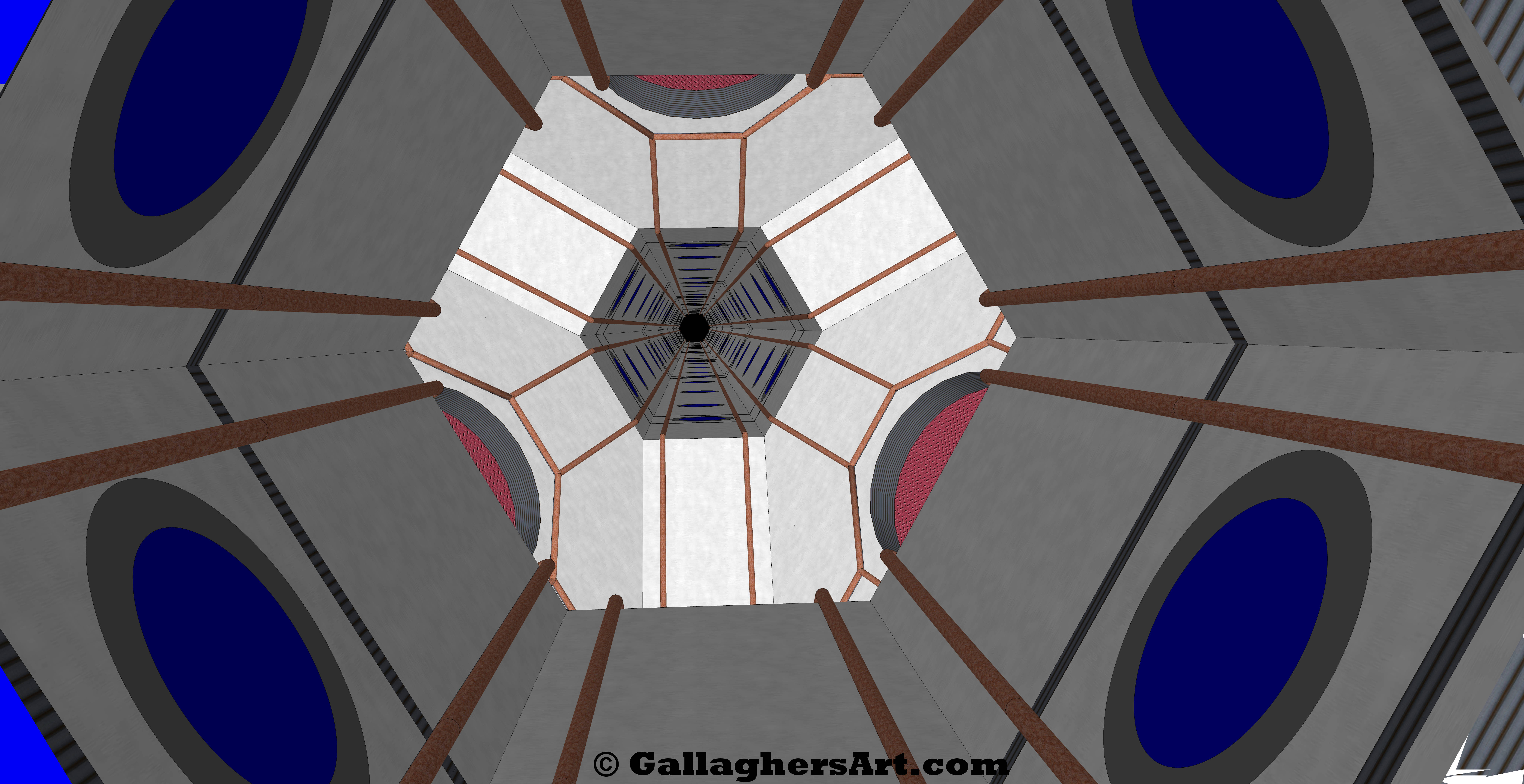 Gallaghersart hub 14 8 from Update on my Space Travel Idea  - View from the inside of a junction hub