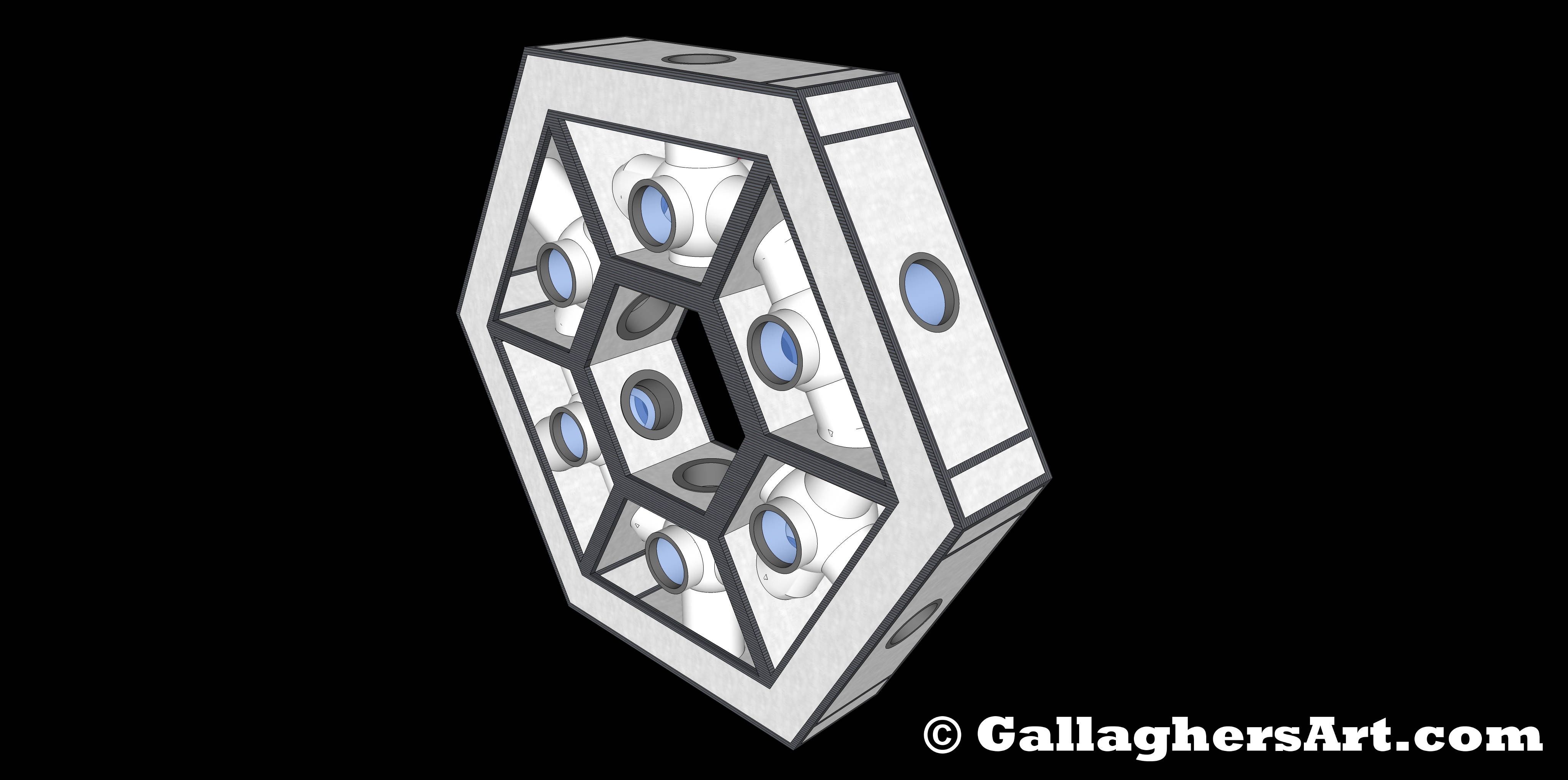 Gallaghersart middle 05 noside6 from Update on my Space Travel Idea  - View of the interior of a container junction module