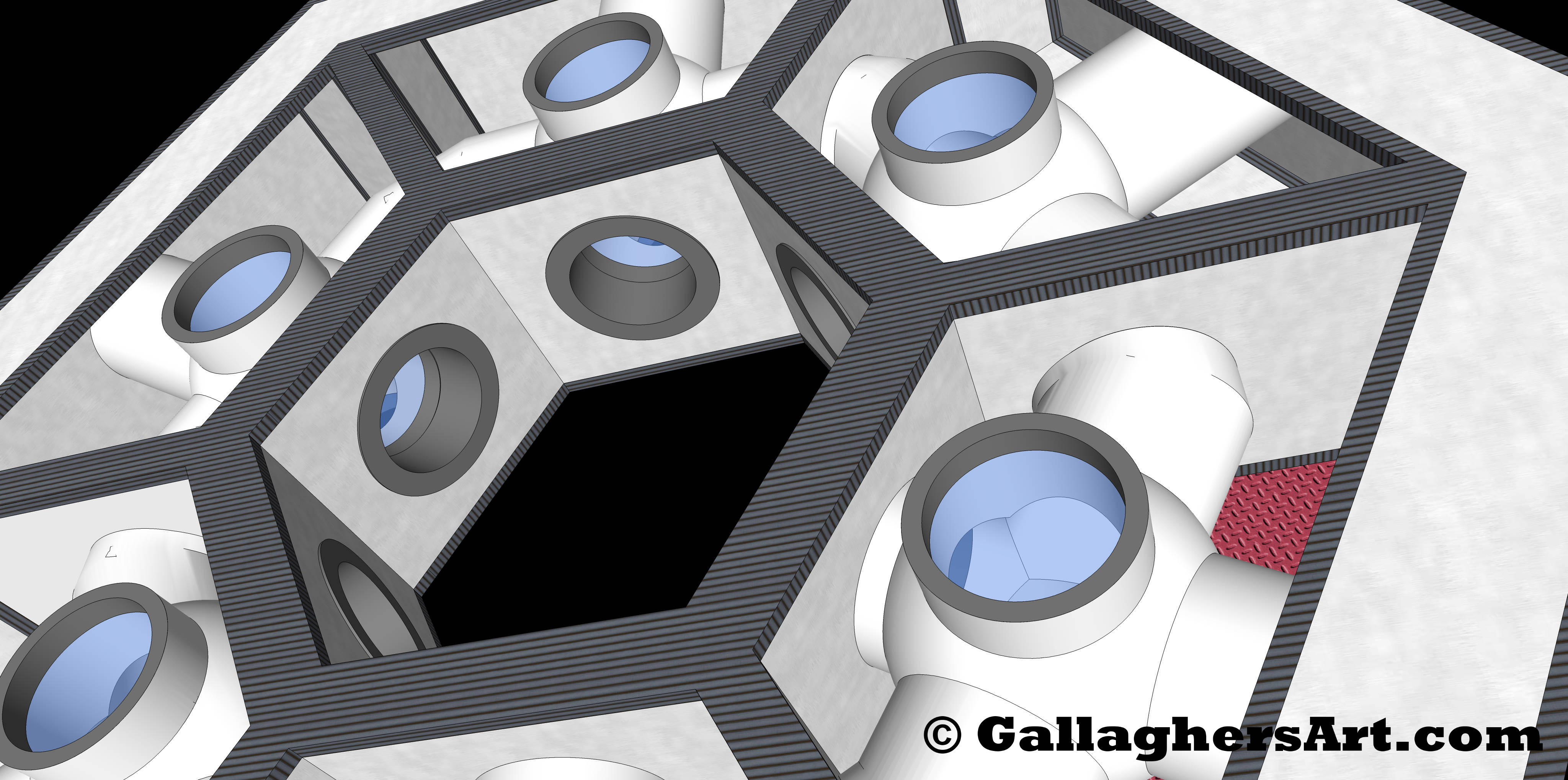 Gallaghersart middle 05 noside8 from Update on my Space Travel Idea  - View of the interior of a container junction module