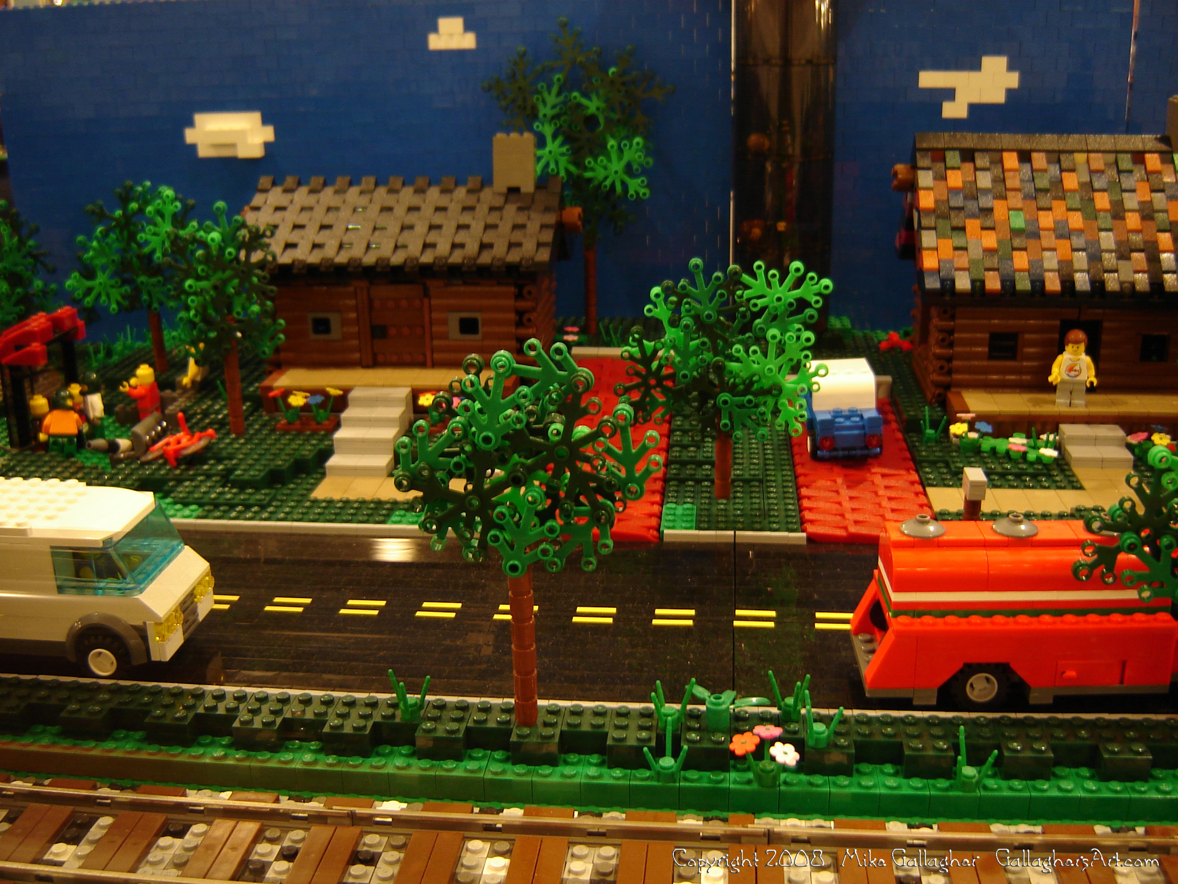 Dsc02556 1 from Ohio State Fair 2008  - My part of the COLTC LEGO display. Vehicles made by other COLTC members