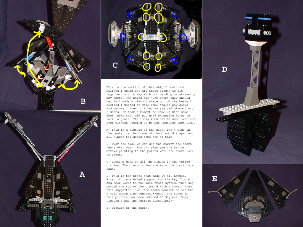 Gallaghersart top bays from LEGO Space Mother Ship 