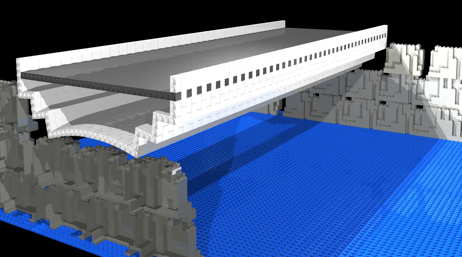 Gallaghersart draft 03 4 from LEGO Pre-stressed concrete bridge V8 