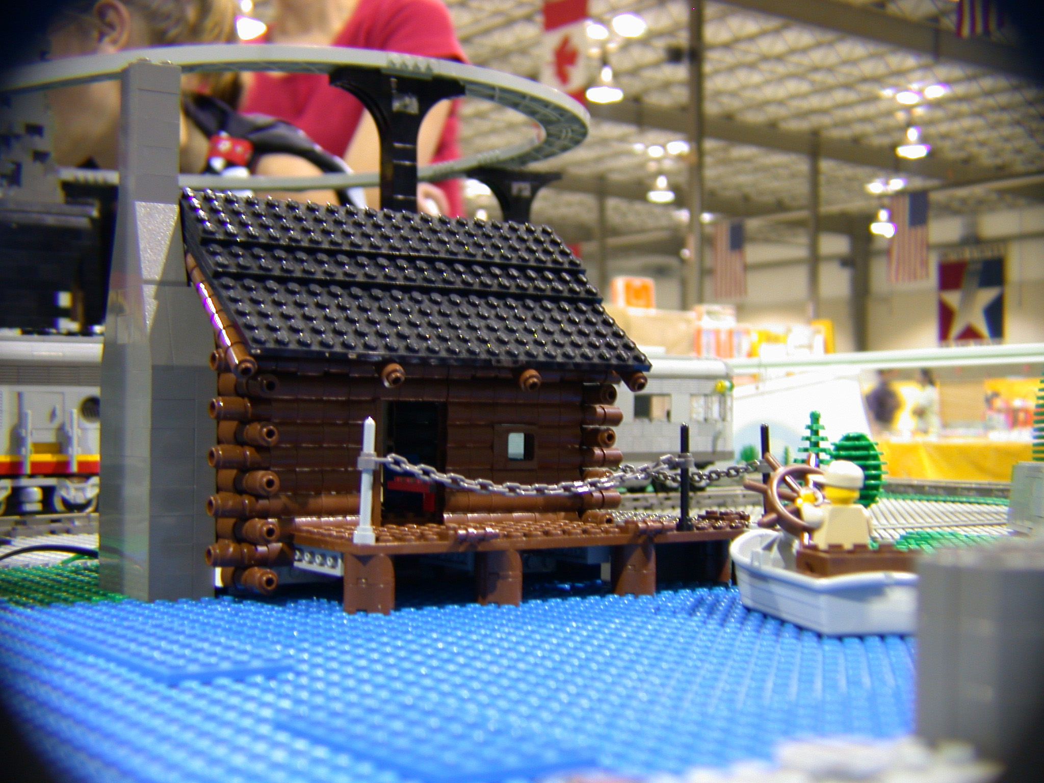 Gallaghersart log cabin water side 434 from Dayton GATS Oct 2003 