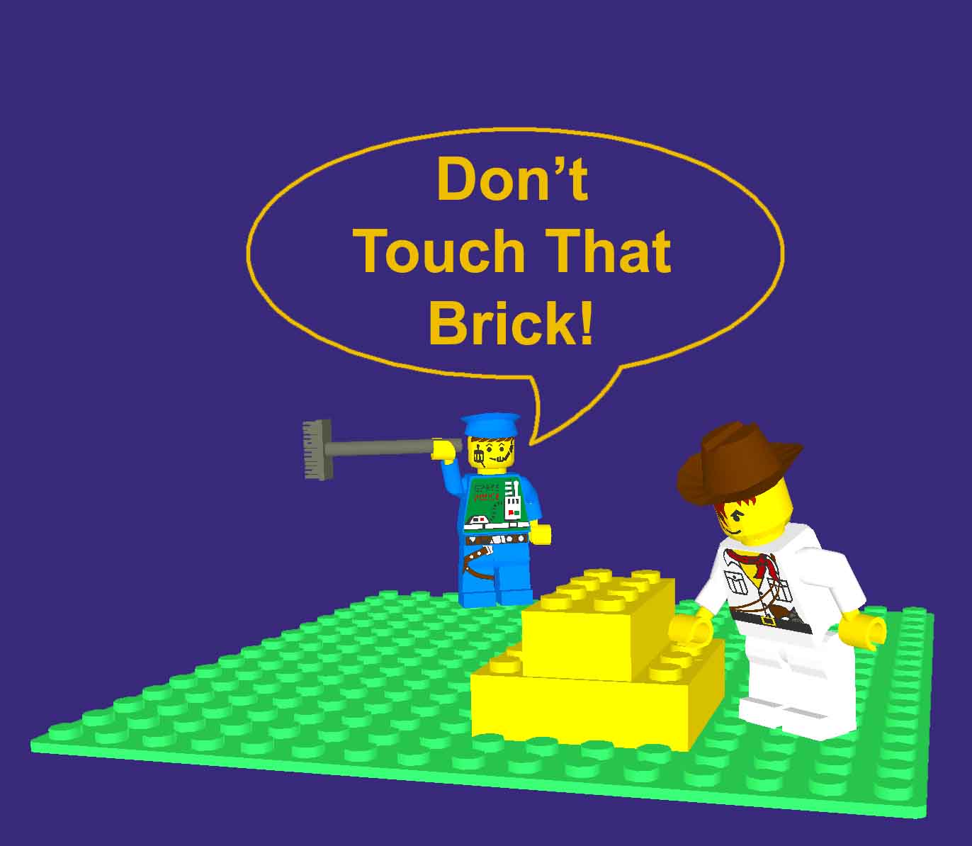 Gallaghersart dont touch that brick from COLTC LEGO Signs 