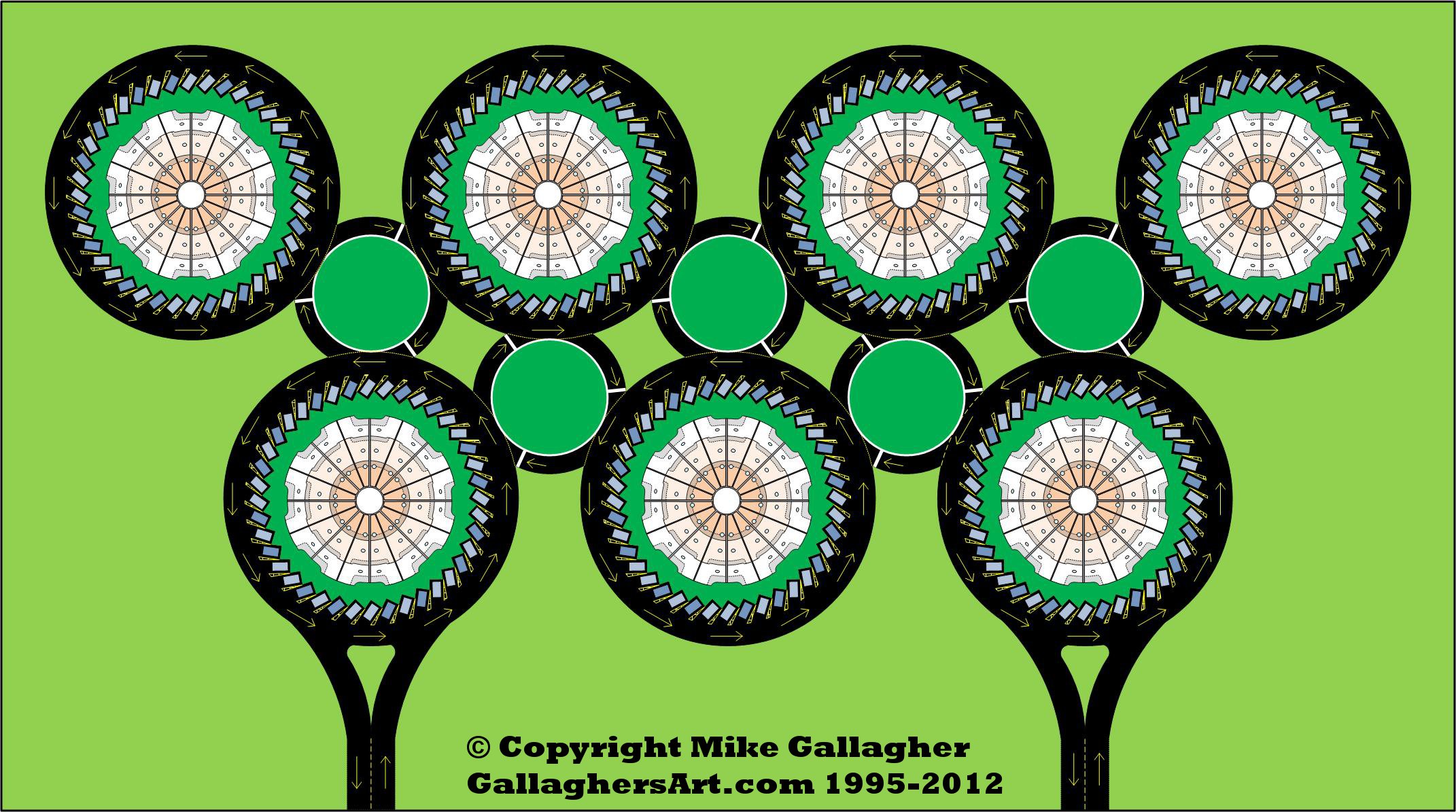 Gallaghersart dome complex 02c from Building a Safer Community {inner:name}.{inner:extension} - Except for the 2 main entrances all roads within development are one way and right turns only