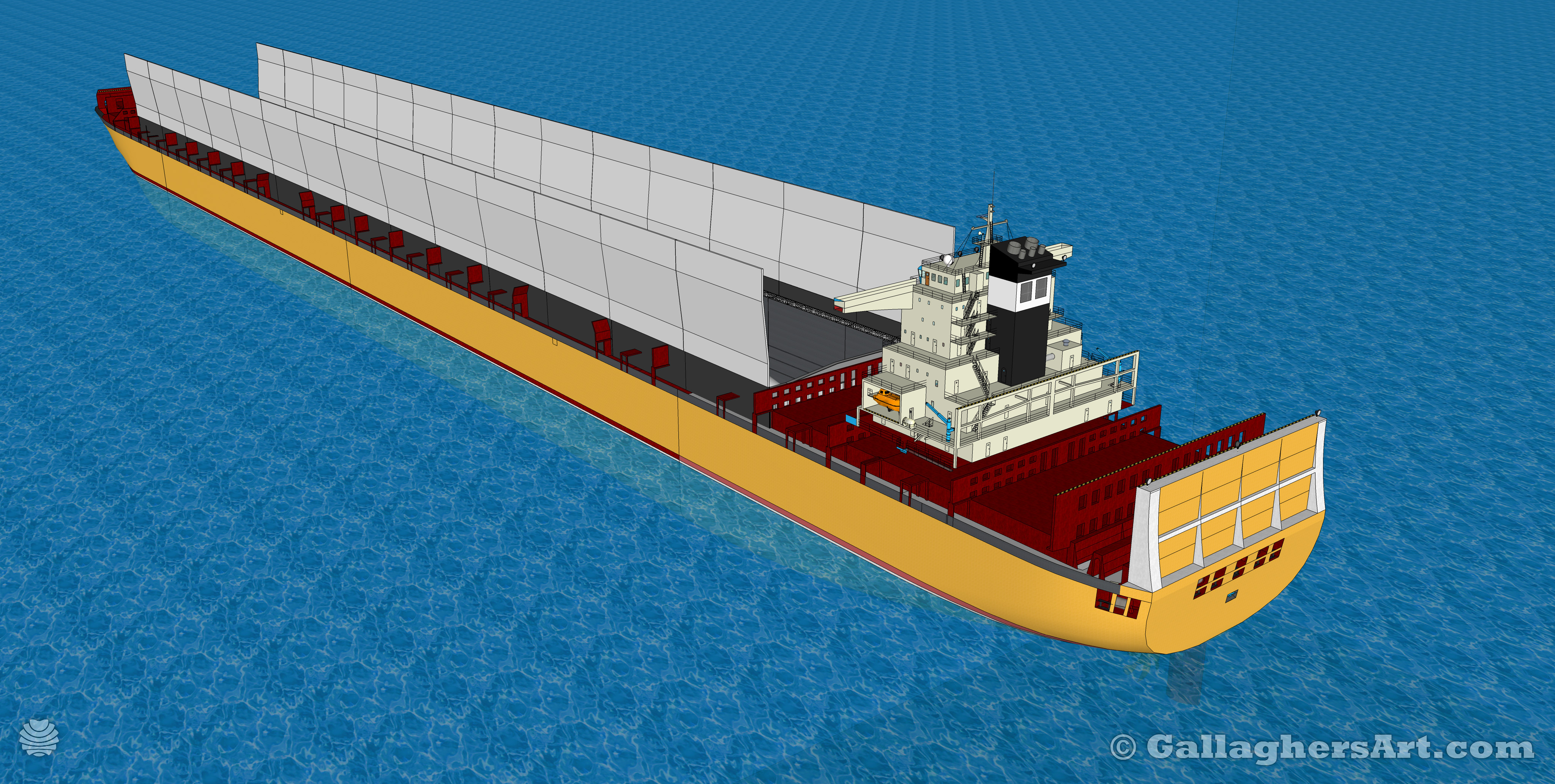 Gallaghersart ship 010 s10 from Space Launch Dropper  - Single Space Container Oceanic Delivery Ship