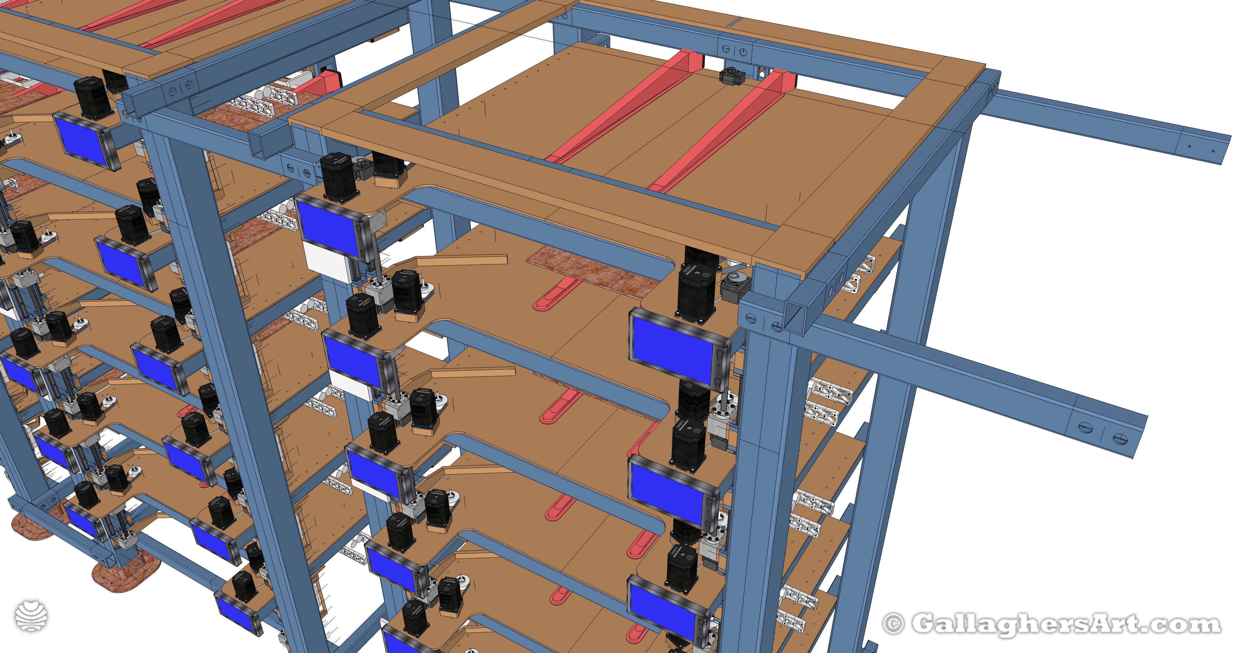 Gallaghersart mjg bt a045 050 101 32upload from My 3D Printer Designs  - CoreXY Stacked Racks Ver 0.01