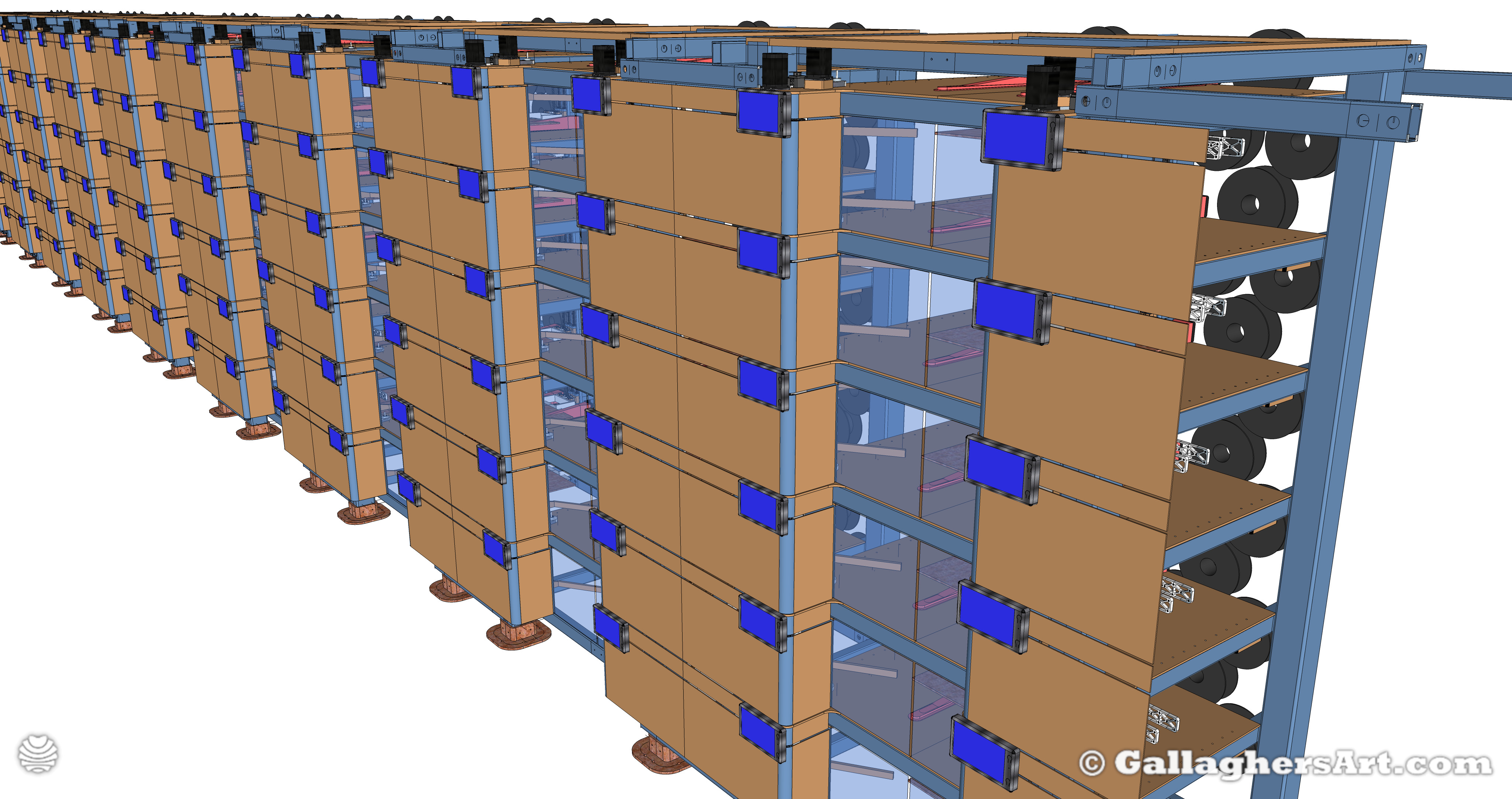 Gallaghersart mjg bt a045 050 101 51upload from My 3D Printer Designs  - CoreXY Stacked Racks Ver 0.01
