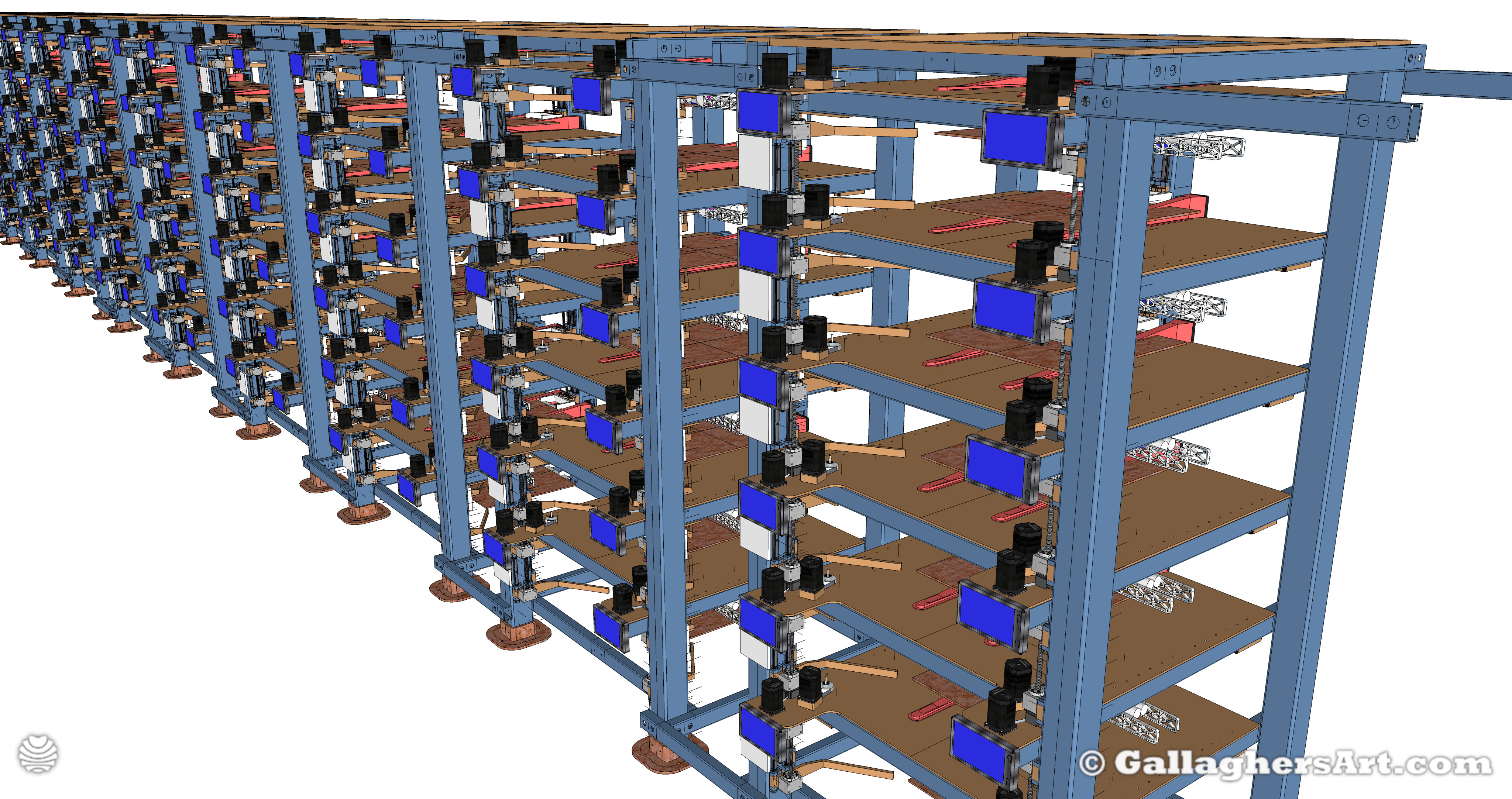 Gallaghersart mjg bt a045 050 101 52 upload from My 3D Printer Designs  - CoreXY Stacked Racks Ver 0.01