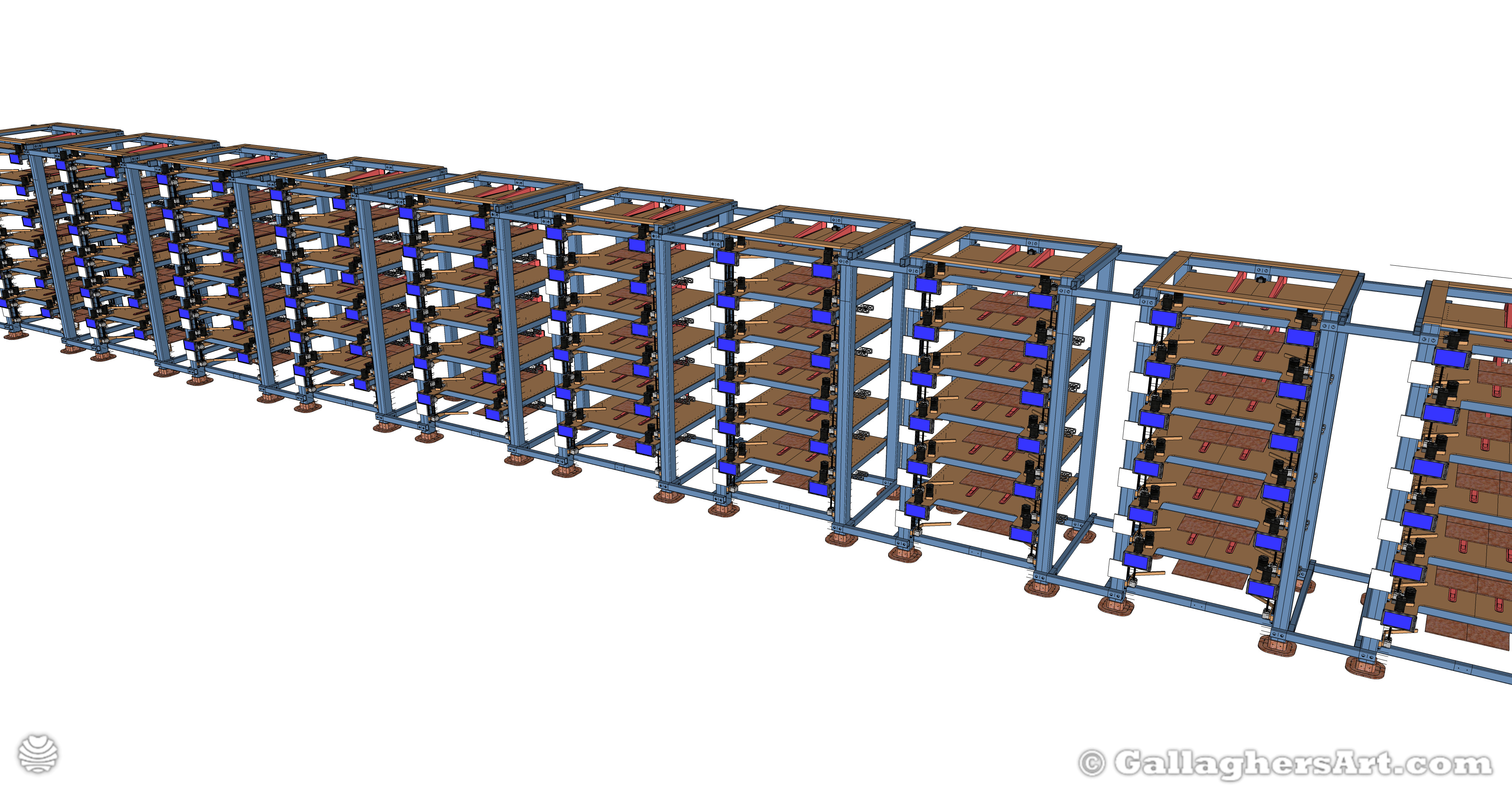 Gallaghersart mjg bt a045 050 101 72upload from My 3D Printer Designs  - CoreXY Stacked Racks Ver 0.01