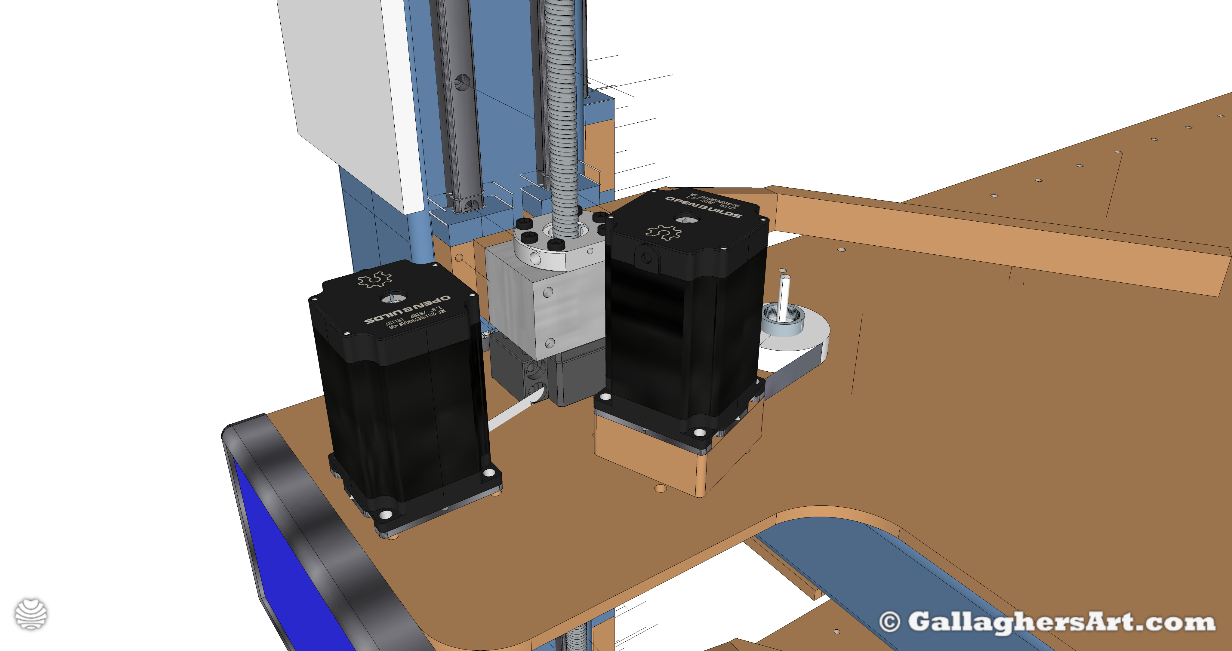 Gallaghersart mjg bt a045 050 12b upload from My 3D Printer Designs  - CoreXY Ver 0.01 1x Z axis Belt reduced mount and Ball Screw. X axis motor with belt reduction. Main Touch Screen and Electronics. 1x Water Cooler (*not shown).