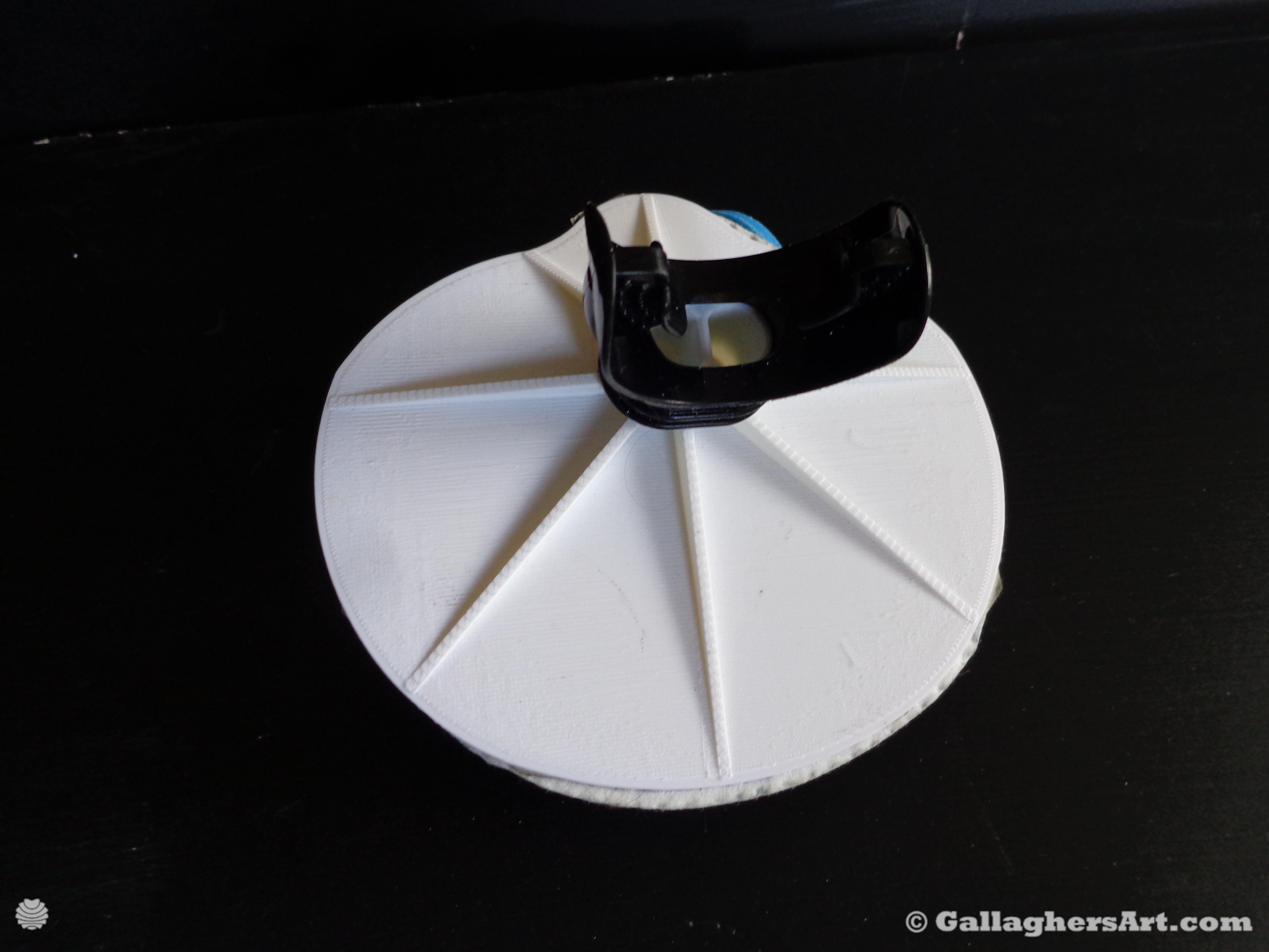 Gallaghersart airtight mask 001 dsc00340sm from Airtight adapters for Medical Masks and Face Respirators  - Version 1 possible finial version cardboard with scuba adapter. Using just regular double-sided tape in these pictures from mid last year so the tape is giving out in pictures.