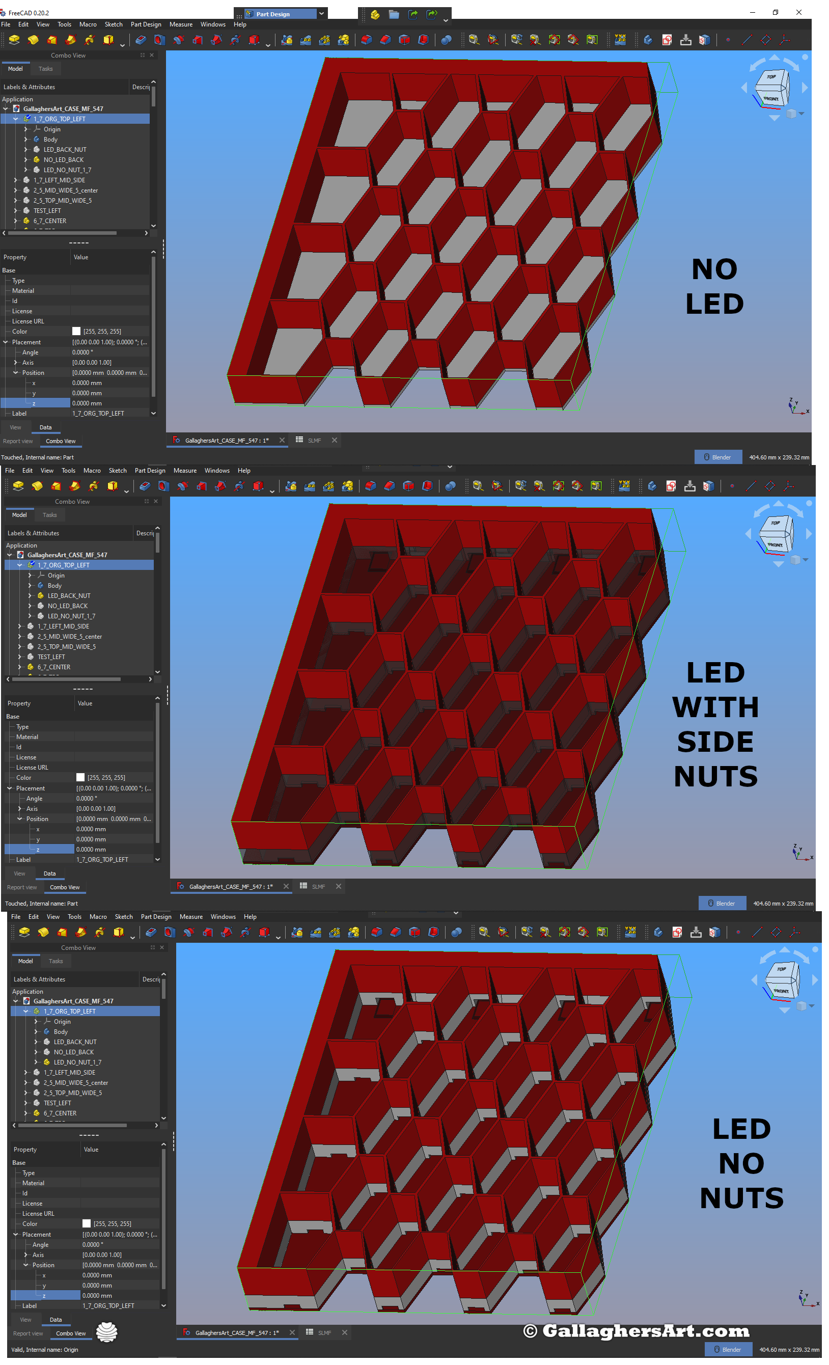 Layers sm from Display for your LEGO MINFIG or other Collectibles 2023  - Showing what is hidden and active to export each version of a module