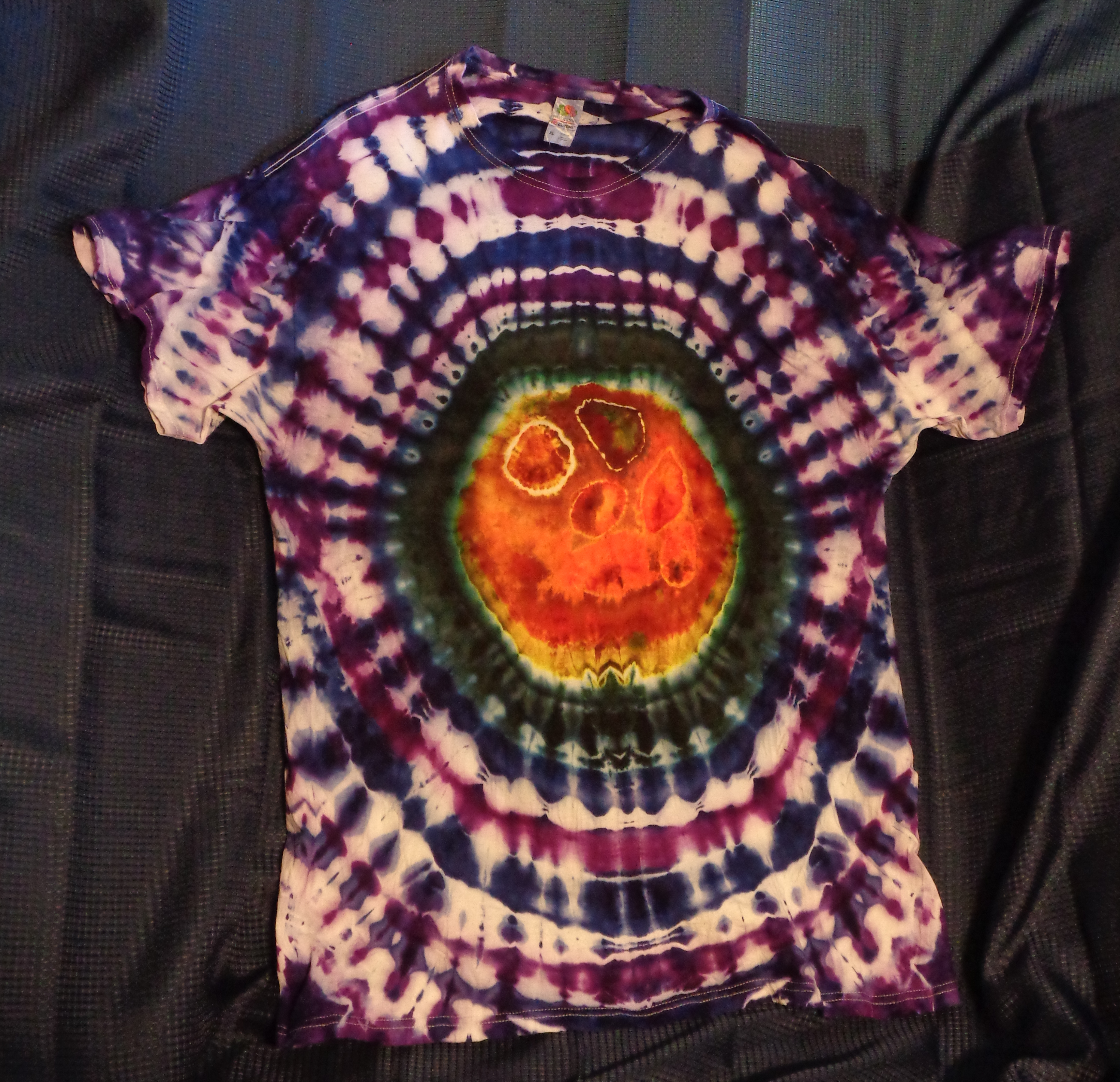 Dsc05779 from Tie Dye July 2024  - 10 F1 XL Front, Hexagon attempt, Sun. Front, Back are Mirrored  NFS